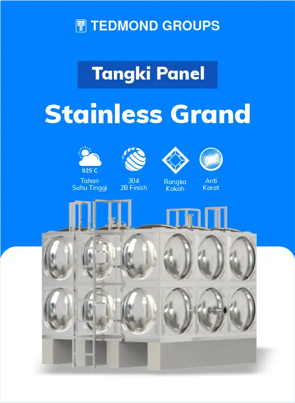 Tangki Panel Stainless Grand untuk Kebutuhan Sistem Pemanasan