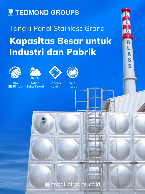 Tangki Air Panel Stainless Grand Kapasitas Besar untuk Industri dan Pabrik