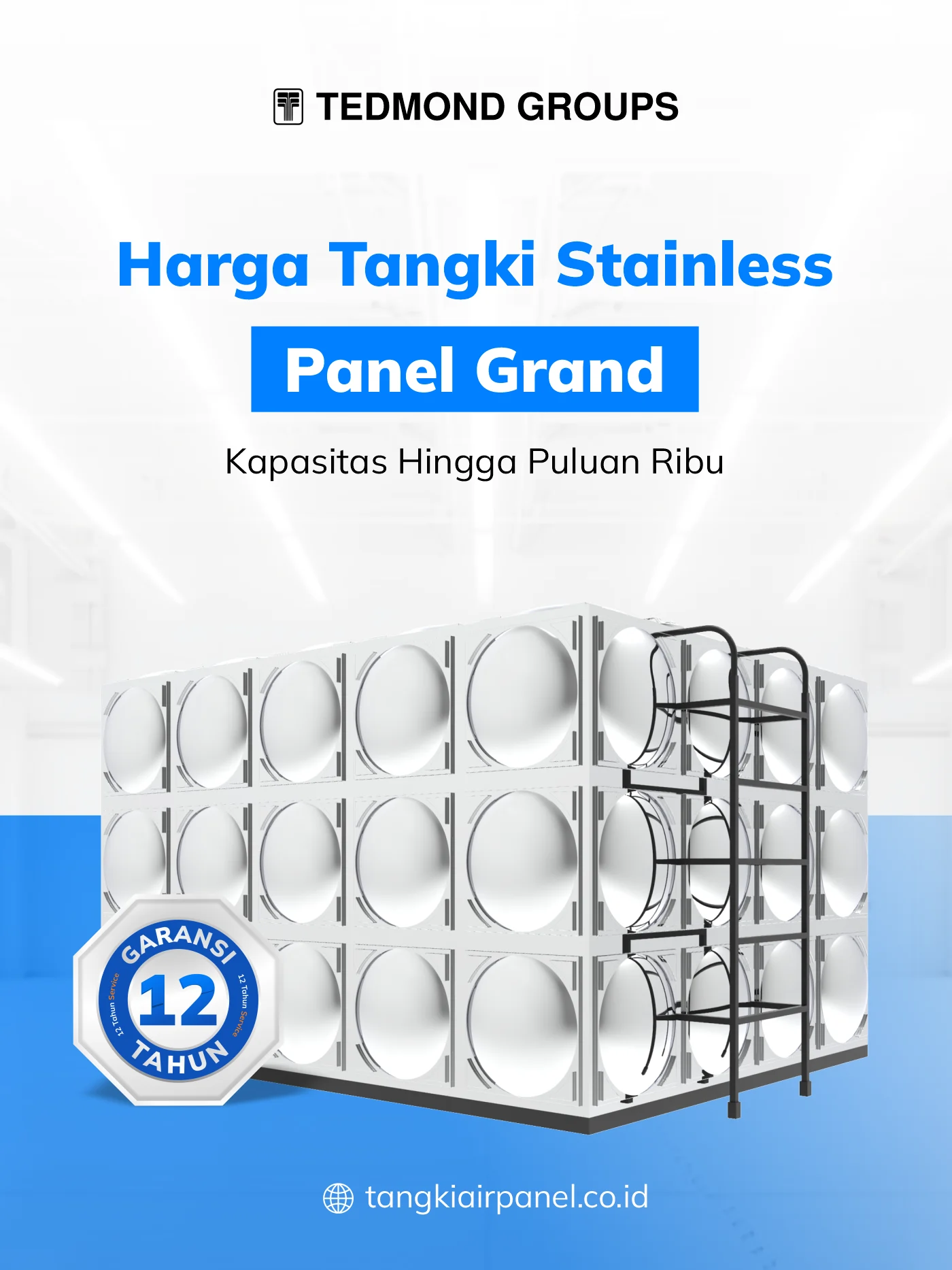 Harga Tangki Stainless Panel Grand Kapasitas Hingga Puluhan Ribu
