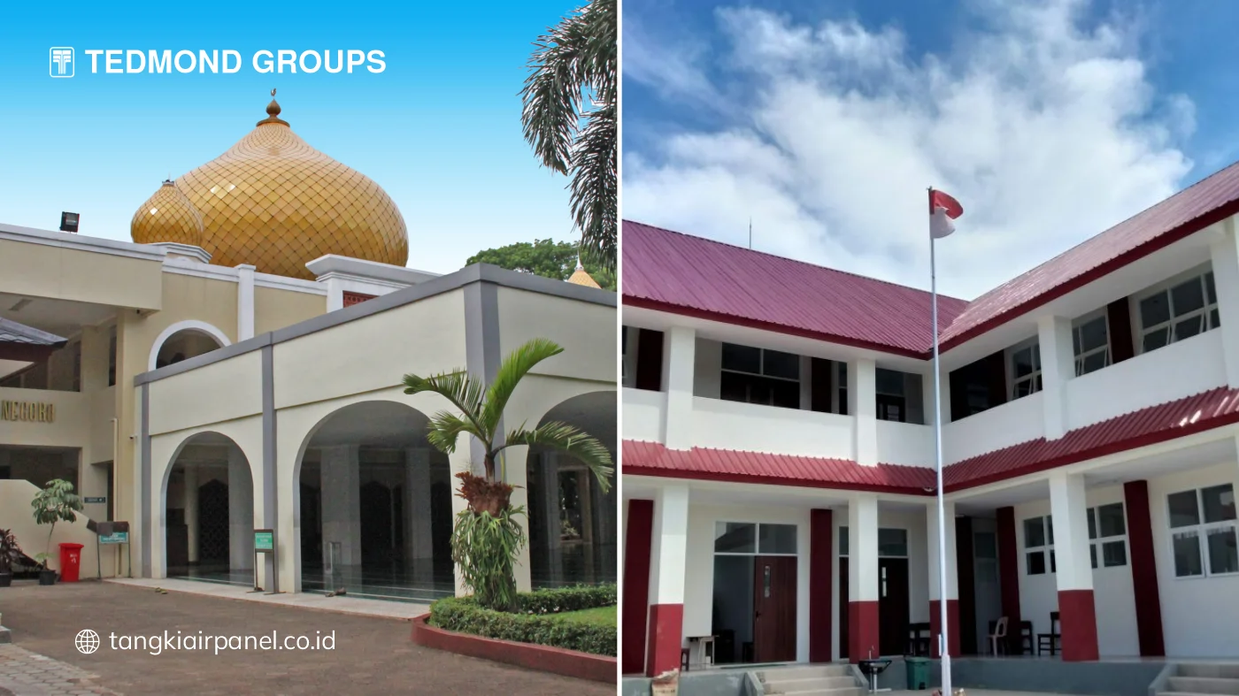 Penggunaan Tangki Stainless Fiber Untuk Sekolah dan Masjid