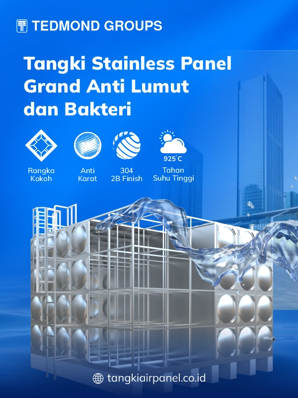 Tangki Stainless Panel Grand Anti Lumut dan Bakteri