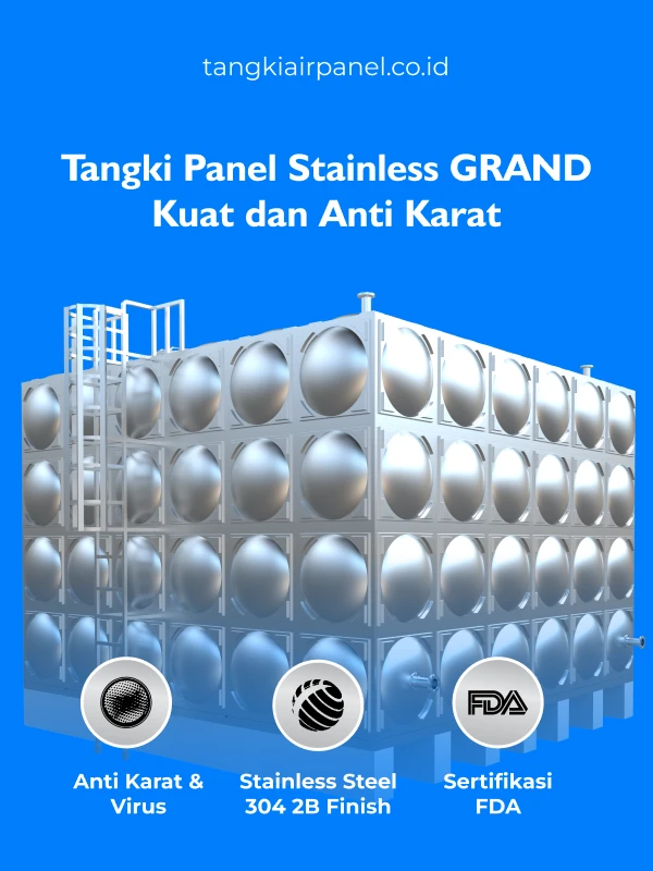 Tangki Panel Stainless Grand, Kuat dan Anti Karat