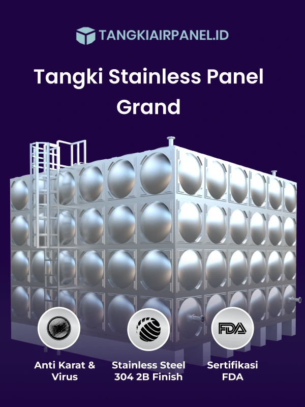 Tangki Stainless Panel Grand Cocok untuk Industri