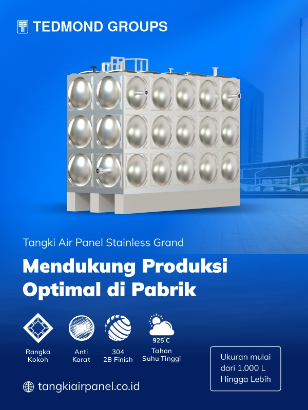 Tangki Air Panel Stainless Grand, Mendukung Produksi Optimal di Pabrik