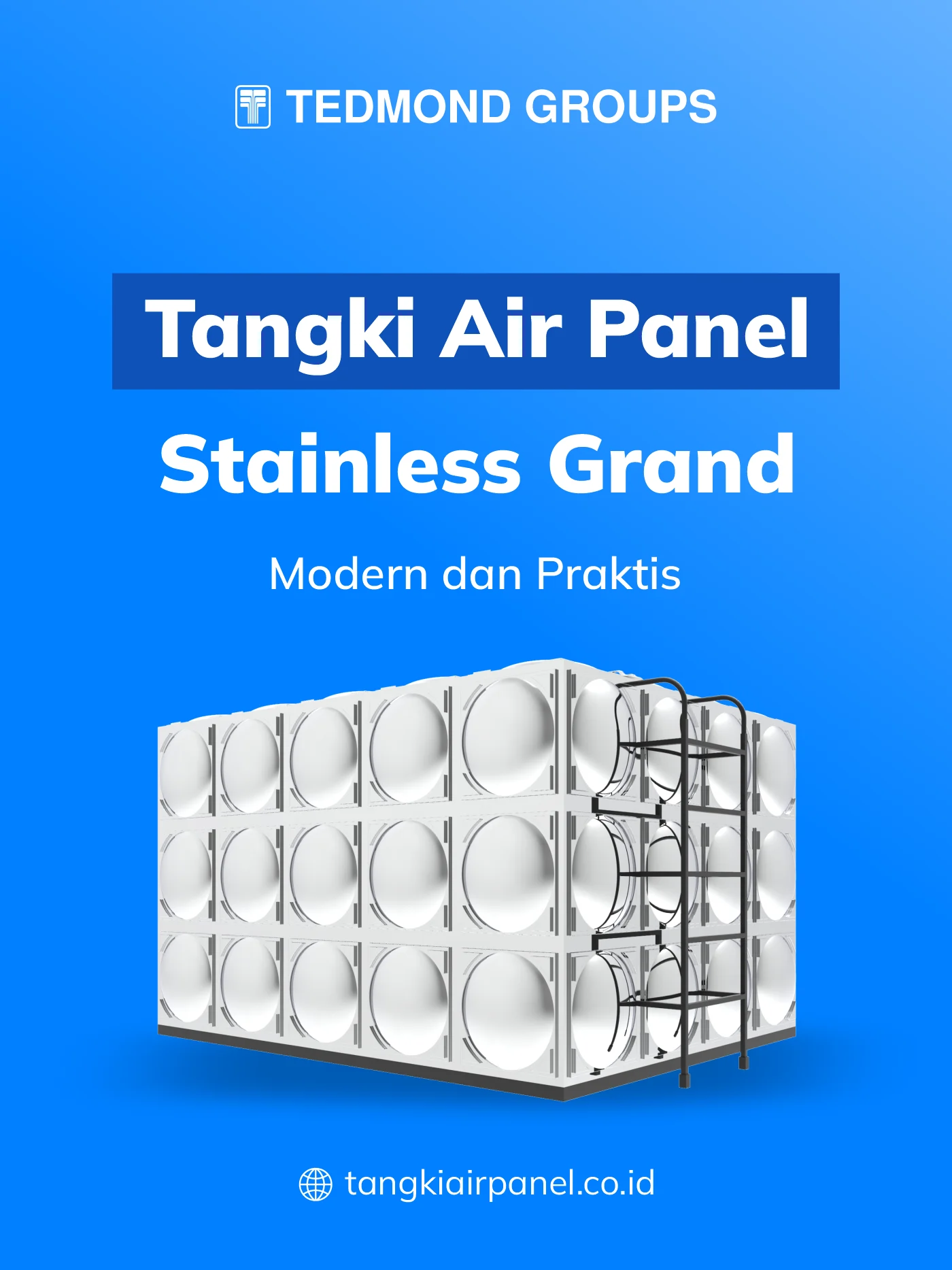 Tangki Air Panel Stainless Grand, Modern dan Praktis