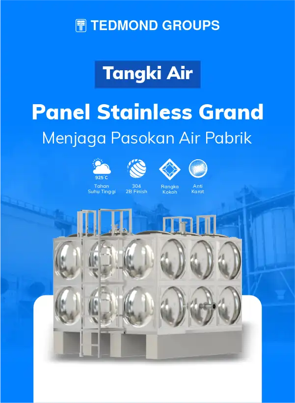 Tangki Air Panel Stainless Grand, Menjaga Pasokan Air Pabrik