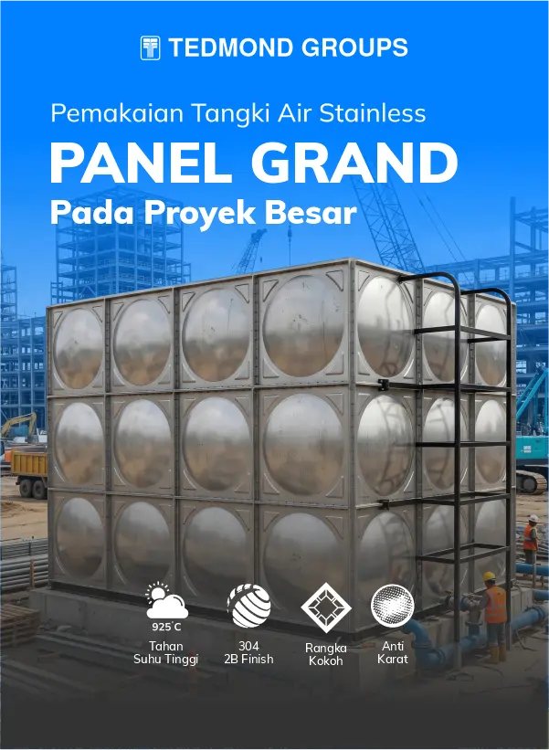 Pemakaian Tangki Air Stainless Panel Grand pada Proyek Besar