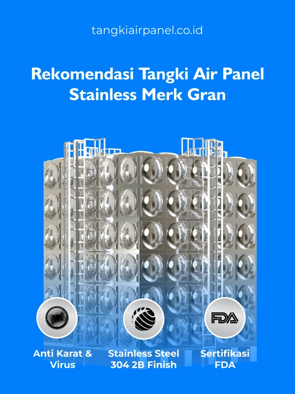 Rekomendasi Tangki Air Panel Stainless Merk Grand