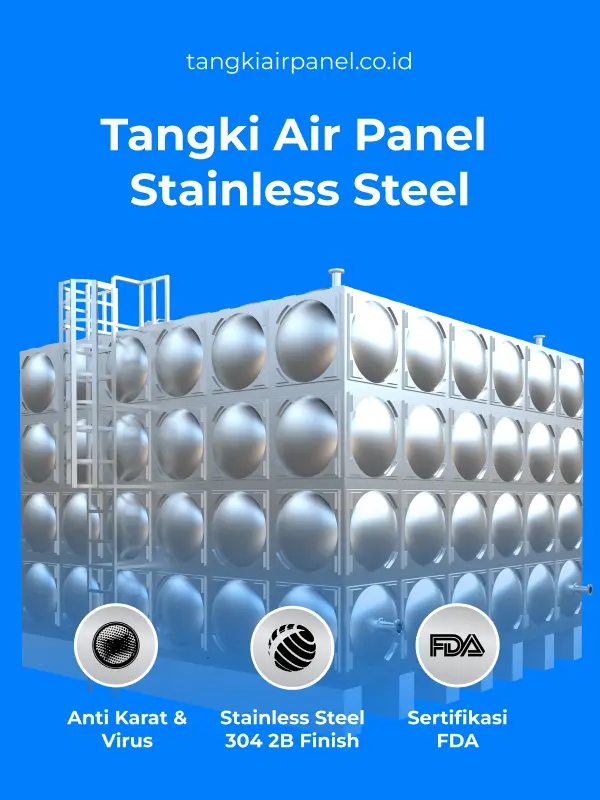 Tangki Air Panel Stainless Steel