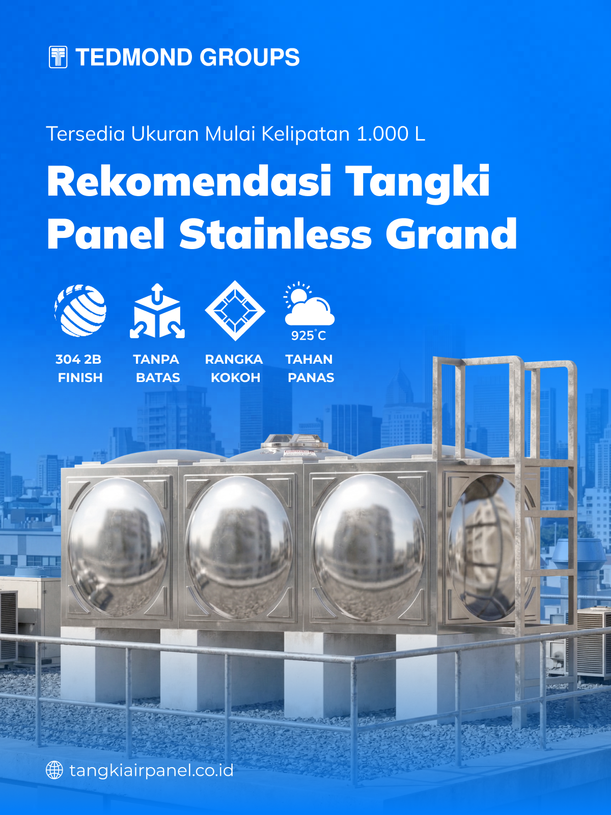 Rekomendasi Tangki Panel Stainless Grand
